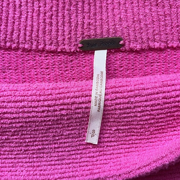 Free People Ottoman Slouchy Tunic in Electric Pink - Picture 3 of 4